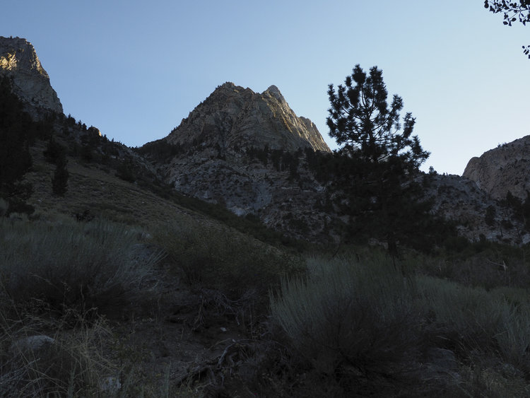 Looking up the trail from Pine Creek TH.