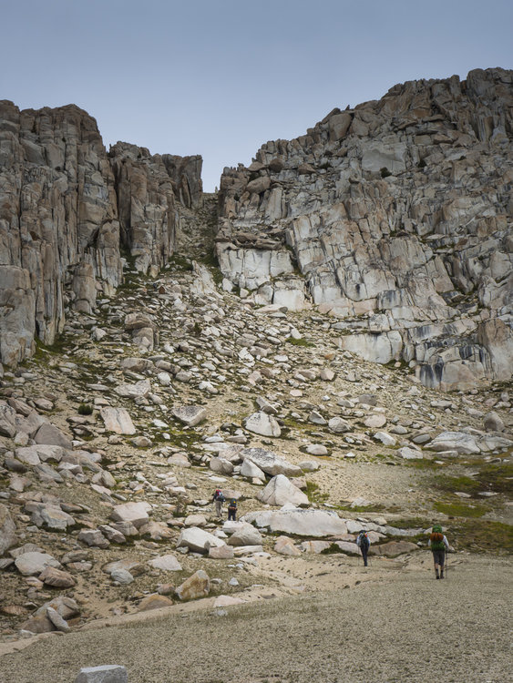 View of the &quot;chute&quot; from bottom