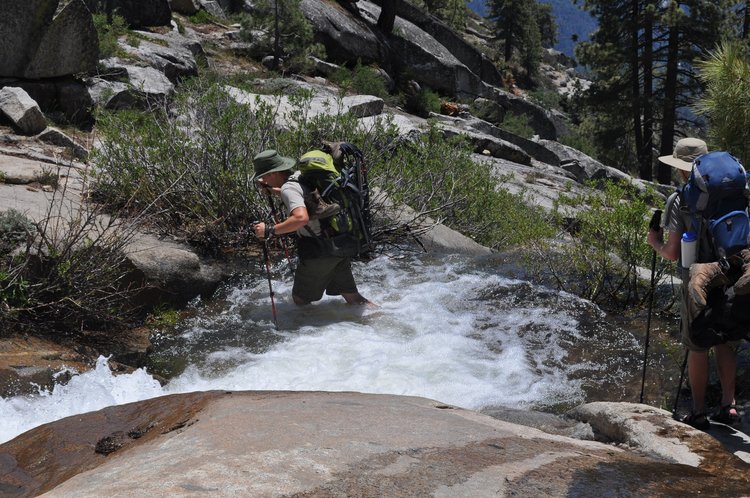 Crossing Mehrten Creek.