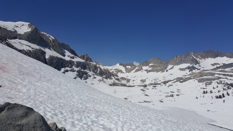 Looking towards Nine Lakes Basin from Kaweah Gap.
