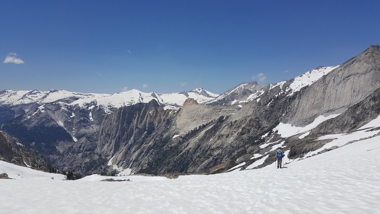 From the rim of Precipice Lake looking back.