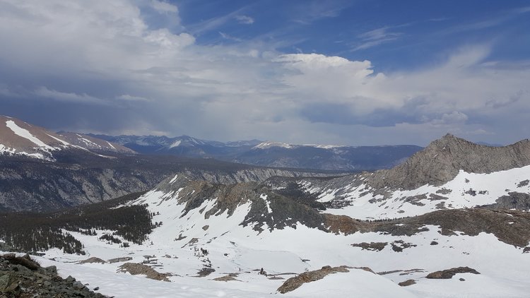 Looking over Little Five Lakes from Black Rock Pass.