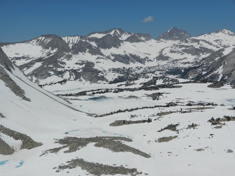Gemini and 7 Gables Peaks from French Canyon