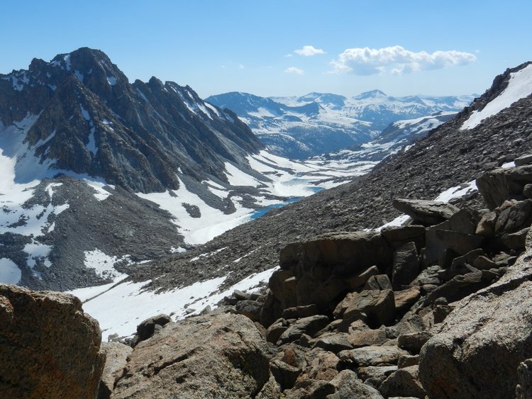 Near the top of Lamarck col looking into Darwin Canyon