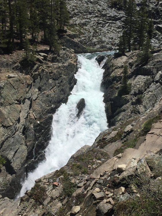 One of the impressive falls in the Pig Chute