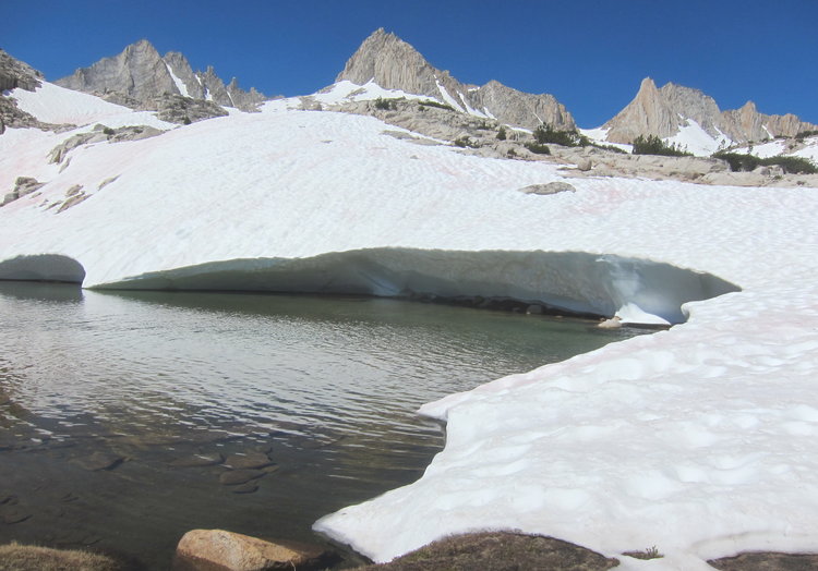 Snowbank on Italy Pass Trail below Grantie Park