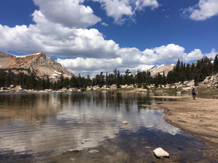 One of the trail signposts was in the middle of a lake...