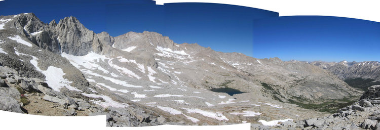 View from Forrester Pass- down Bubbs Creek