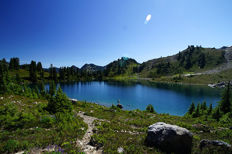 Fishing at Lunch Lake.