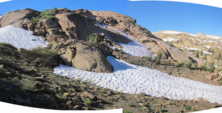 Snow next to Brown Bear Pass