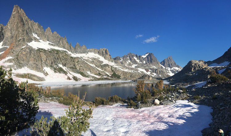 Arriving at Cecile Lake