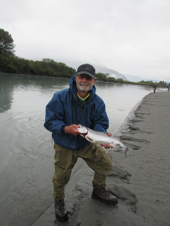 Kathy made me do it! Last fish of the trip, just right for dinner and breakfast for 2.