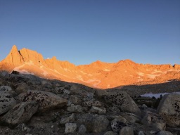 Granite Park Sunrise and Moonset (look closely)