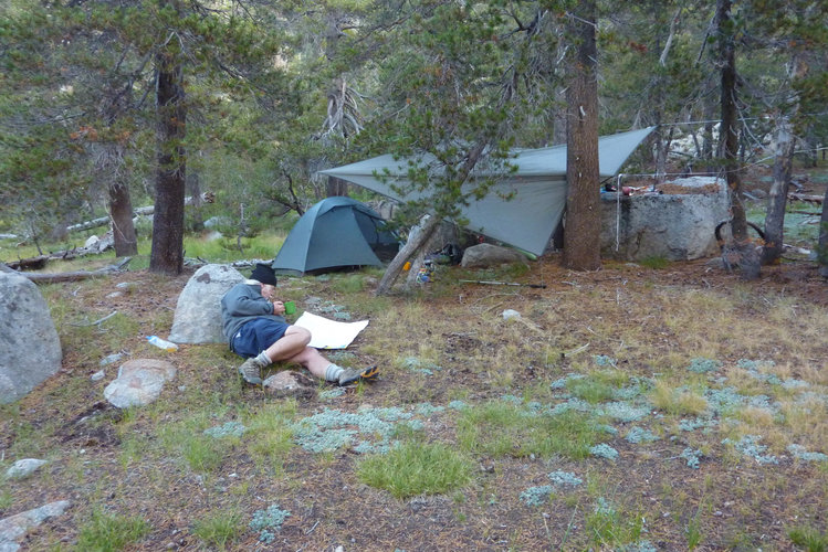 First night Camp, jct. PCT and Virginia Canyon trails