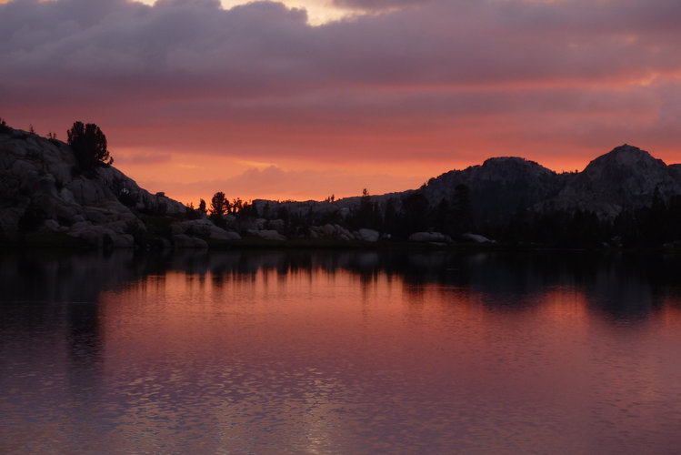 Sunset at Talulah Lake