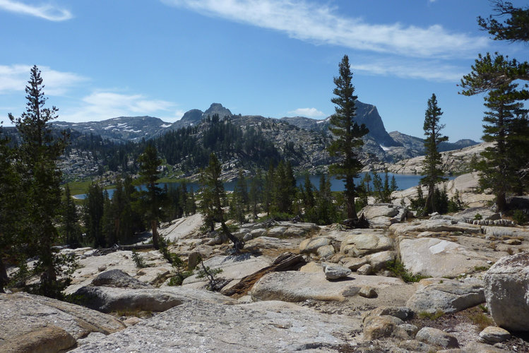 looking down on Sister Lake enroute to Rodgers Lake
