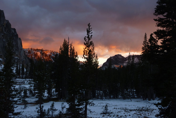 Sunset looking down Kerrick Canyon