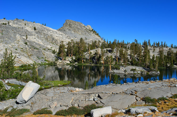 An extremely remote Swamp Lake below Gimme Pass. It would be interesting to know the percentage of Sierra travelers that ever make it out to here... maybe 15%? Needless to say I may never be back here.