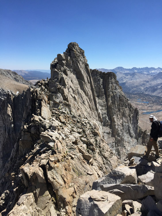 Looking back at Gregory's Monument you can see that the fun just begins when you get there. Somehow there is a way from where Rogue stands to that point and it doesn't involve the gnarly ridge.