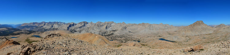 The view of the Great Western Divide from Caltech Peak is otherworldly. It is the finest sub range of the Sierra and truly commands your gaze no matter where you are.