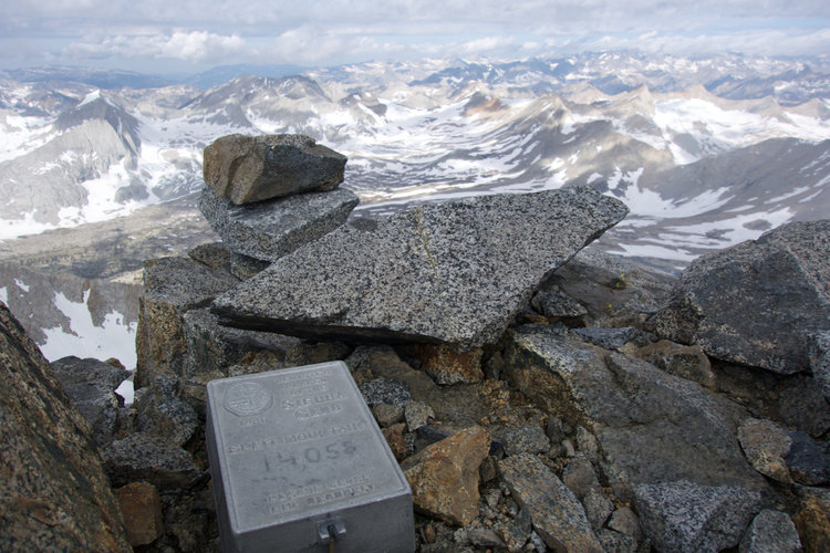 The Sierra Club summit register on Split Mountain