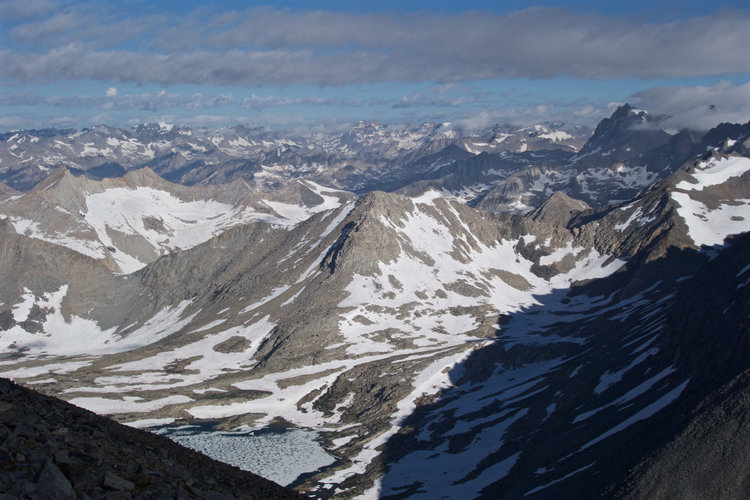 Looking north-northwest during my ascent on Split Mountain