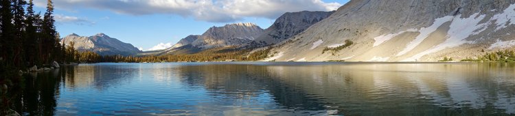 Incredible sunset light on Bench Lake and Taboose Pass