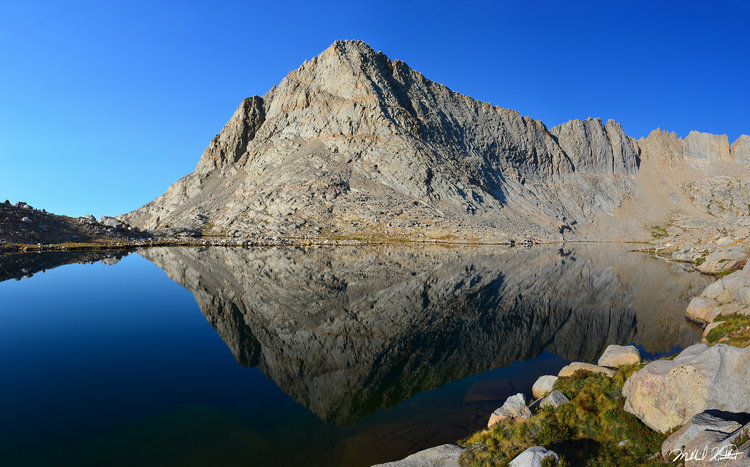 While there is nothing truly special about a reflection in a lake, this one might be a little different. This lake is not identified by any name nor any elevation on any map.... it as insignificant as they come with respect to human markers especially since no trail leads to it. And the fact that there were no established camp sites here makes me think very few people ever go here... and even fewer get a perfect reflection.