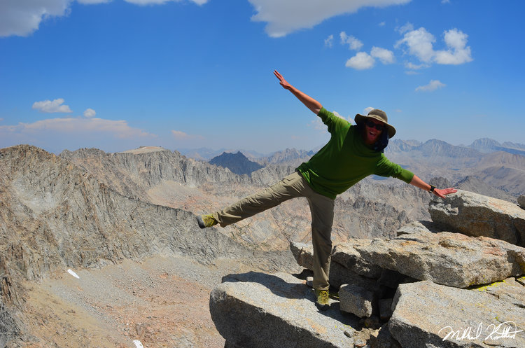 Getting silly on Milestone's Summit Block. Don't fall... seriously.