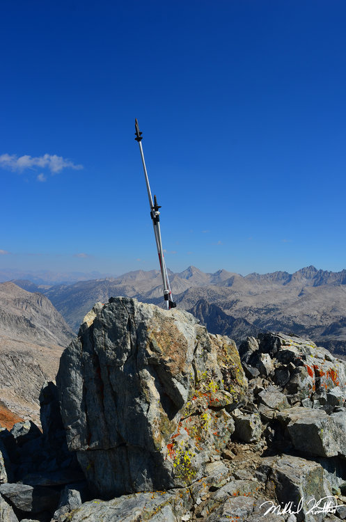 There's our trekking pole lightning rod!
