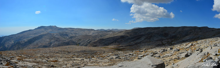 The Tablelands... I had heard so much but was a little disappointed to find nothing too interesting. They were rolling hills with plenty of granite. Massive Moose Lake is to the left.