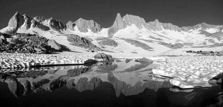 Black and White Granite Park merged two photos
