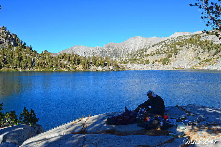 Our awesome lay out spot by the lake. No mosquitoes and the weather was cooperative. This made for a very epic night with the stars and mountains.