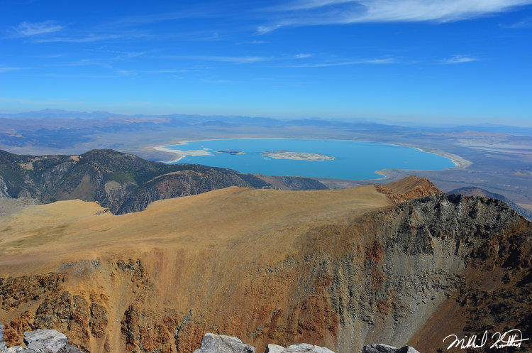 Looking East Mono Lake dominates with it's incredible aquamarine color.
