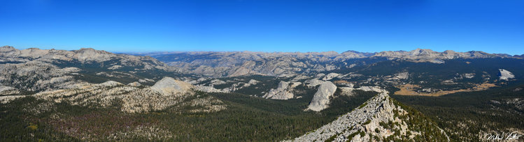 Looking North from the summit. Tuolmne Meadows to the right with all the gorgeous domes below. The day was remarkably clear!