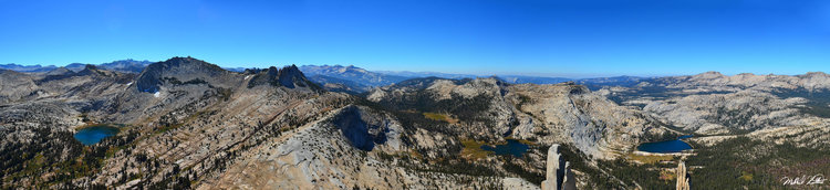 I couldn't stop taking photos from the of this glorious summit. Just to the right of center you can see Half Dome in the distance. To the left is the Clark Range.
