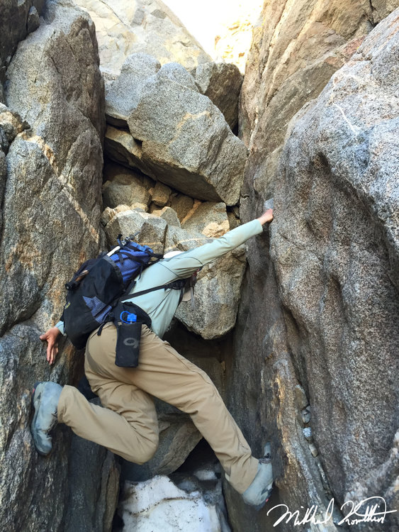 Major friction climbing with full leather backpacking boots!