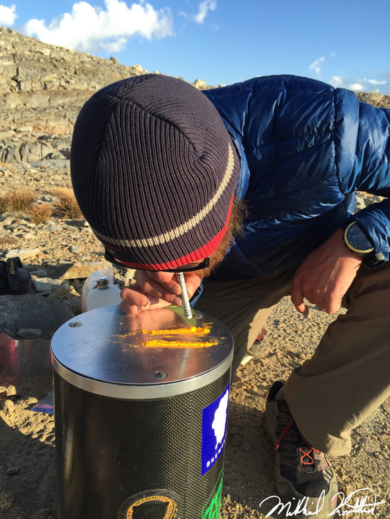 I like to put cheese powder on a lot of my dinners and sometimes you just get a little crazy with it. I think I kept joking about snorting cheese powder, since I met some PCT hikers a couple years back that talked about snorting hot sauce. No... I would never do either since that's just plain stupid but we all thought it would make for a hilarious photo.