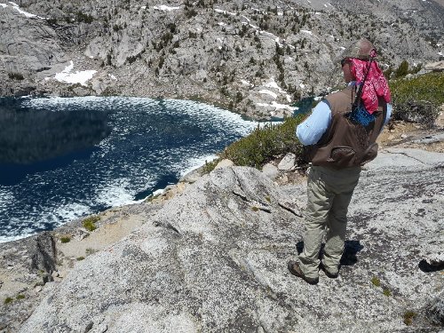Overlooking Hungry Packer Lake, on the way to Echo.