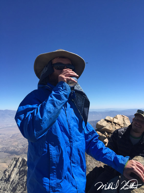 Made it! Enjoying the Torpedo Sierra Nevada that was graciously left up there for us.