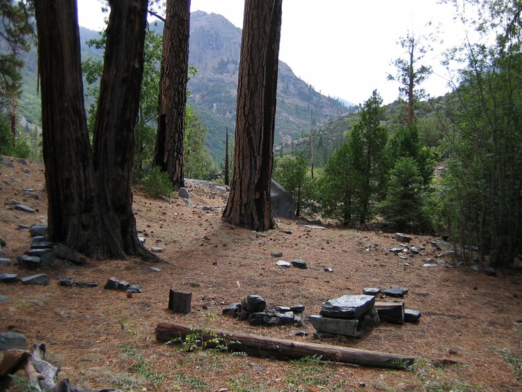 Beautiful campsite just upstream from the Simpson Meadow trail junction.