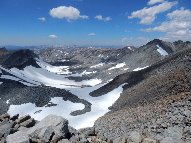 Lewis Creek drainage from just below Peak 12499.