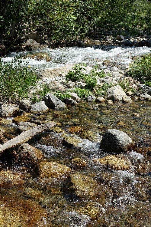 The ford over the Middle Fork in its tame state