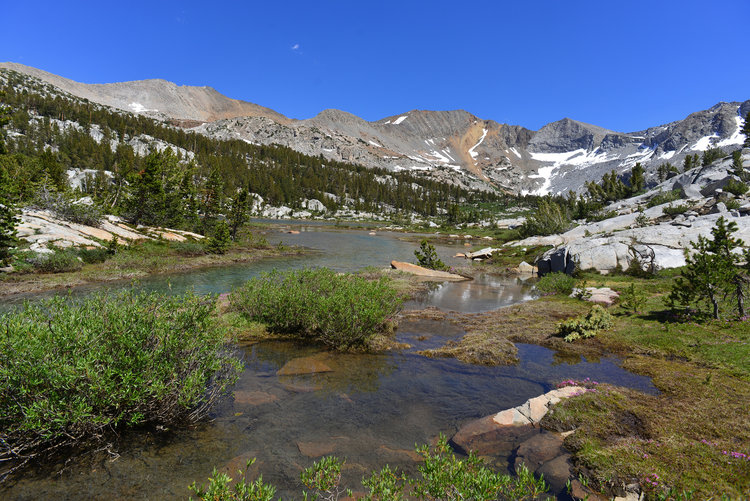 The incredible water and basin below Arrow and Explorer passes.