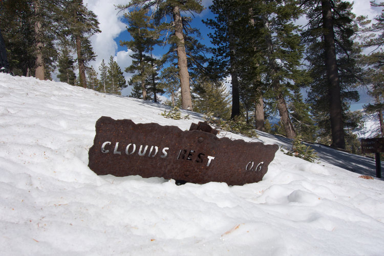 Buried trail sign, at approximately 9,400'