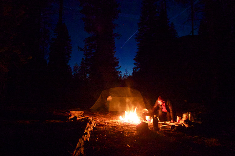 A second night of camping in Little Yosemite Valley