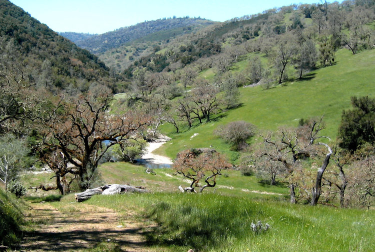 Looking back on Los Cruzeros while hiking up the Willow Ridge Trail