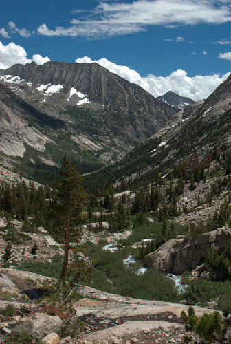 Le Conte Canyon begins to open