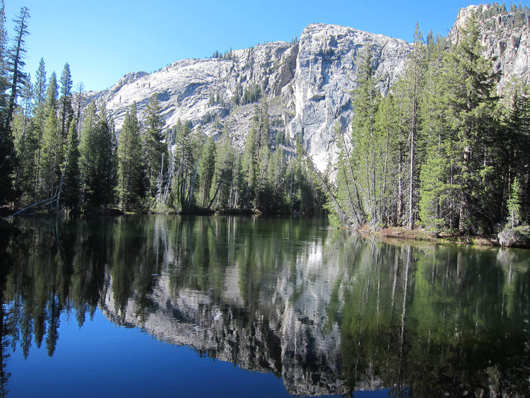 Bank-fill river above California Falls