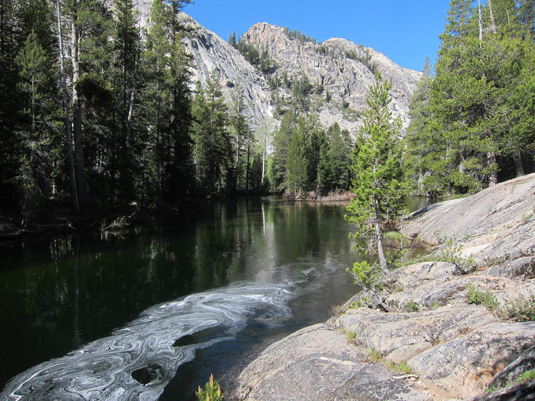 Interesting foam in river near Glen Aulin
